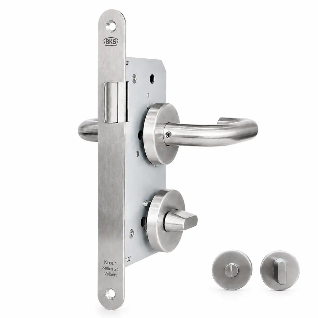 Kit Baño Roseta Mariposa Línea Tubular Curva en C