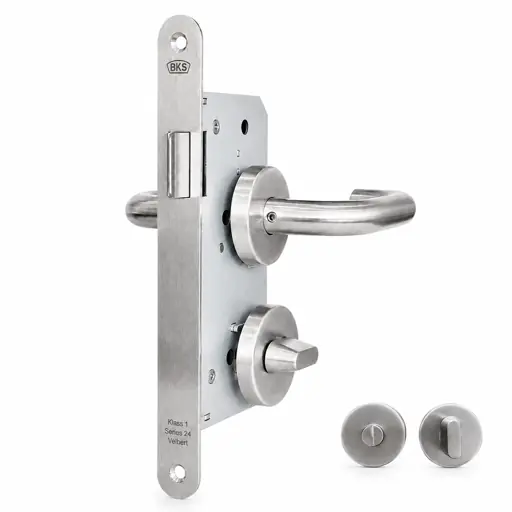 Kit Baño Roseta Mariposa Línea Tubular Curva en C
